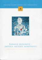 Badania biografii - źródła, metody, konteksty. Wydawca: Episteme. SmakLiter.pl Opakowanie Badania biografii - źródła, metody, konteksty