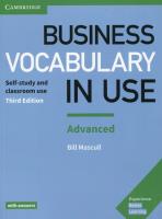 Business Vocabulary in Use Advanced with answers. Autor: Mascull Bill. SmakLiter.pl Okładka książki Business Vocabulary in Use Advanced with answers