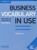 Business Vocabulary in Use Intermediate with answers. Autor: Mascull Bill. SmakLiter.pl Okładka książki Business Vocabulary in Use Intermediate with answers
