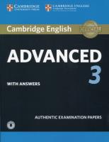 Opakowanie Cambridge English Advanced 3 with answers with Audio