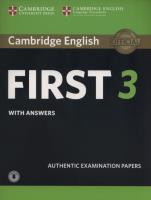 Opakowanie Cambridge English First 3 Student's Book with Answers with Audio