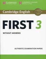 Opakowanie Cambridge English First 3 without answers