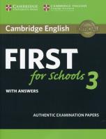 Opakowanie Cambridge English First for Schools 3 with answers
