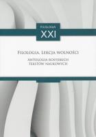 Filologia Lekcja wolności. Autor: Prussak Maria. SmakLiter.pl Okładka książki Filologia Lekcja wolności