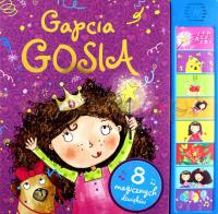 Gapcia Gosia. 8 magicznych dźwięków. Autor: Natalia Moore (ilustr.). SmakLiter.pl Okładka książki Gapcia Gosia. 8 magicznych dźwięków