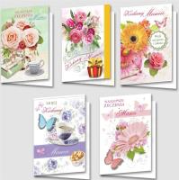 Opakowanie Karnet B6 z naklejanym elemen. Mama (10szt.) MIX