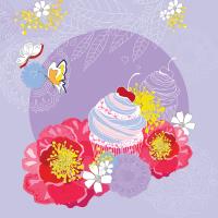 Opakowanie Karnet Swarovski kwadrat Babeczki