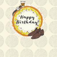 Opakowanie Karnet Swarovski kwadrat Urodziny Buty i zegarek