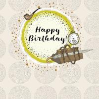 Opakowanie Karnet Swarovski kwadrat Urodziny walizka i parasol