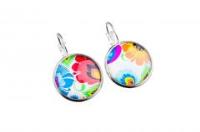 Opakowanie Kolczyki wiszące - łowickie białe FOLKSTAR