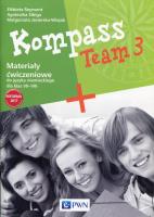 Kompass Team 3 Materialy ćwiczeniowe do języka niemieckiego dla klas VII-VIII. Autor: Reymont Elżbieta, Sibiga Agnieszka, Jezierska-Wiejak Małgorzata. SmakLiter.pl Okładka książki Kompass Team 3 Materialy ćwiczeniowe do języka niemieckiego dla klas VII-VIII