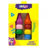 Kredki świecowe 8 sztuk Finger SSC022. Wydawca: Pukka Pads. SmakLiter.pl Opakowanie Kredki świecowe 8 sztuk Finger SSC022