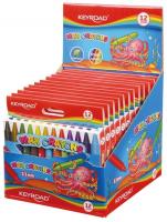 Opakowanie Kredki świecowe KEYROAD 12 kolorów display 12 sztuk