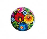 Opakowanie Magnes szklany - okrągły - łowicki czarny FOLKSTAR