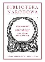 Pan Tadeusz. Autor: Adam Mickiewicz. SmakLiter.pl Okładka książki Pan Tadeusz