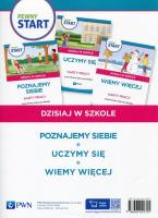 Pewny Start Dzisiaj w szkole Poznajemy siebie / Wiemy więcej / Wiemy więcej. Autor: Aneta Pliwka, Katarzyna Radzka. SmakLiter.pl Okładka książki Pewny Start Dzisiaj w szkole Poznajemy siebie / Wiemy więcej / Wiemy więcej
