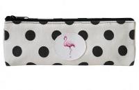 Opakowanie Piórnik saszetka w czarne kropki Flaming