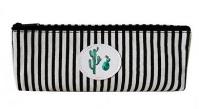 Opakowanie Piórnik saszetka w czarne paski Kaktus