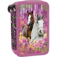 Opakowanie Piórnik trójkomorowy z wyposażeniem Konie 15