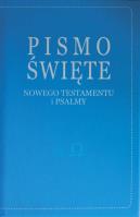 Pismo Św. Nowy Testament z psalmami (niebieskie). Autor: ks. bp. Romaniuk Kazimierz. SmakLiter.pl Okładka książki Pismo Św. Nowy Testament z psalmami (niebieskie)