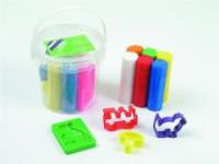 Opakowanie Plastolinka 6 wałków i akcesoria w wiaderku