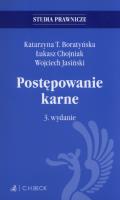 Postępowanie karne. Autor: Boratyńska Katarzyna T., Chojniak Łukasz, Jasiński Wojciech. SmakLiter.pl Okładka książki Postępowanie karne