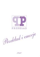 Przekład i emocje. Wydawca: Śląsk. SmakLiter.pl Opakowanie Przekład i emocje