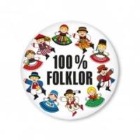 Opakowanie Przypinka mała - 100% folklor 37 mm FOLKSTAR