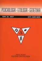 Opakowanie Psychologia Etologia Genetyka Tom 36/2017