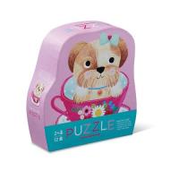 Opakowanie Puzzle 12 elementów Piesek w filiżance