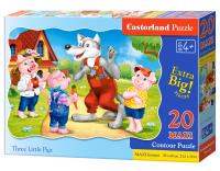 Puzzle 20 Maxi Three Little Pigs. Wydawca: Castorland. SmakLiter.pl Opakowanie Puzzle 20 Maxi Three Little Pigs