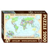 Puzzle Świat polityczny mapa 1:35 000 000  2000. Wydawca: Artglob. SmakLiter.pl Opakowanie Puzzle Świat polityczny mapa 1:35 000 000  2000