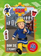 Okładka książki Strażak Sam. Baw się z Penny! Kolorowanka z zad.
