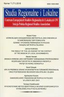 Opakowanie Studia Regionalne i Lokalne nr 1 (71) 2018