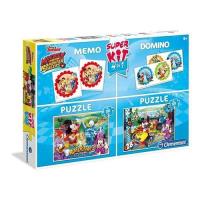 Opakowanie Super Kit Puzzle 2x30 + Memo + Domino Mickey and the Roadster Racers