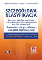 Szczegółowa klasyfikacja dochodów, wydatków, przychodów i rozchodów oraz środków pochodzących ze źródeł zagranicznych. Autor: Majdrowicz-Dmitrzak Magdalena, Frąckowiak Joanna. SmakLiter.pl Okładka książki Szczegółowa klasyfikacja dochodów, wydatków, przychodów i rozchodów oraz środków pochodzących ze źródeł zagranicznych