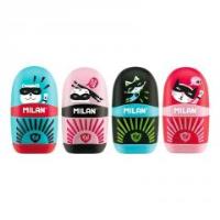 Opakowanie Temperówko-Gumka Capsule Super Heroes (16szt)MILAN