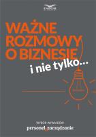 Okładka książki Ważne rozmowy o biznesie i nie tylko...