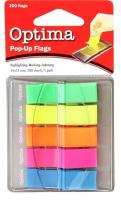 Opakowanie Zakładki indeksujące Optima 12x45mm neonowe 200 sztuk 24 pakiety