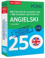 Okładka książki 250 ćwiczeń ze słownictwa Angielski+ 250 zagadek