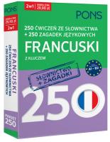250 ćwiczeń ze słownictwa Francuski +250 zagadek. Autor: Opracowanie zbiorowe. SmakLiter.pl Okładka książki 250 ćwiczeń ze słownictwa Francuski +250 zagadek