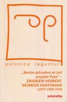 Bardzo potrzebna mi jest przyjaźń Pana. Autor: oprac. Marek Zybura. SmakLiter.pl Okładka książki Bardzo potrzebna mi jest przyjaźń Pana