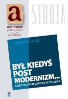 Był kiedyś podstmodernizm.... Autor: Andrzej Leder. SmakLiter.pl Okładka książki Był kiedyś podstmodernizm...