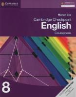 Cambridge Checkpoint English Coursebook 8. Autor: Cox Marian. SmakLiter.pl Okładka książki Cambridge Checkpoint English Coursebook 8