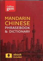 Opakowanie Collins Mandarin Chinese Phrasebook and Dictionary