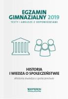 Egzamin gimnazjalny -Testy hist. i WOS 2019 OPERON. Autor: Balicki Adam, Pustuła Edyta, Smuda Marek, Judek Dariusz. SmakLiter.pl Okładka książki Egzamin gimnazjalny -Testy hist. i WOS 2019 OPERON