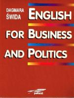 Okładka książki ENGLISH FOR BUSINESS AND POLITICS WYD. 2008 (KSIĄŻKA)