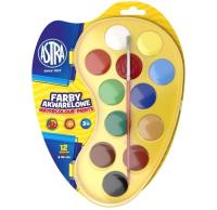 Okładka książki Farby akwarelowe 12 kolorów paletka