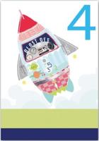 Opakowanie Karnet B6 z kopertą Urodziny 4 chłopiec