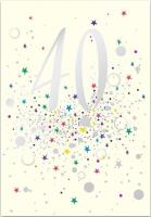 Opakowanie Karnet B6 z kopertą Urodziny 40